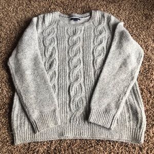 Grey Tommy Hilfiger Cable Knit Sweater Size Large